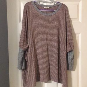 Oversized striped top